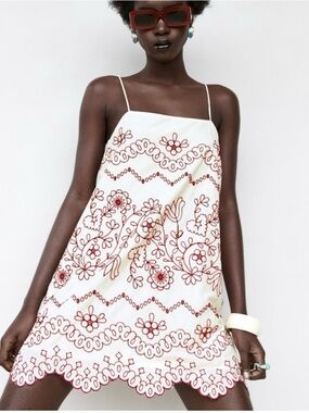 zara printed metallic thread dress NWT Zara Mini Dress Animal Print Size XS With Metallic Thread
